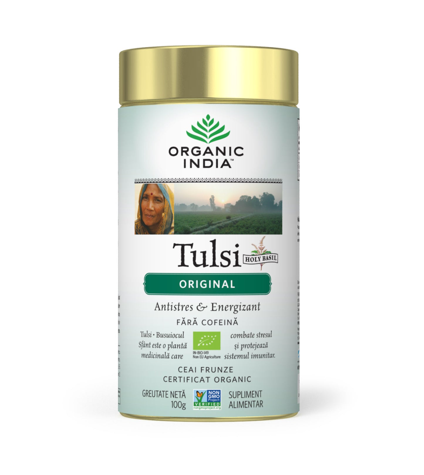 Organic India Ceai Adaptogen Tulsi Original, 100g