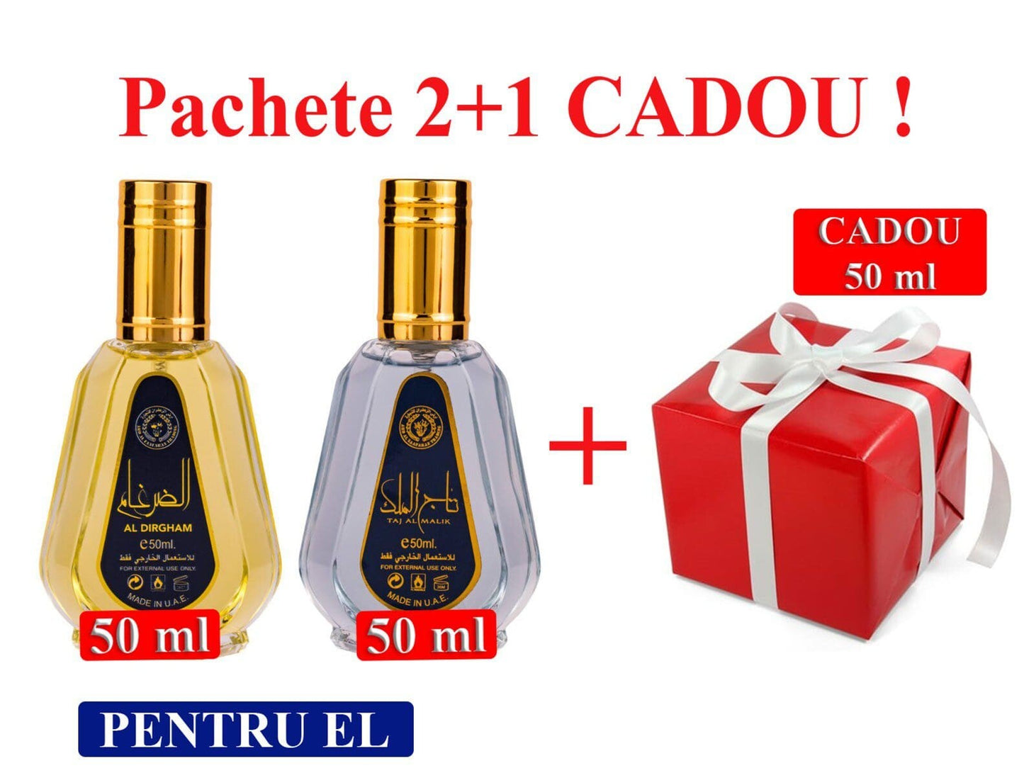 Al Dirgham 50ml + Taj al Malik 50ml + Parfum Cadou 50ml