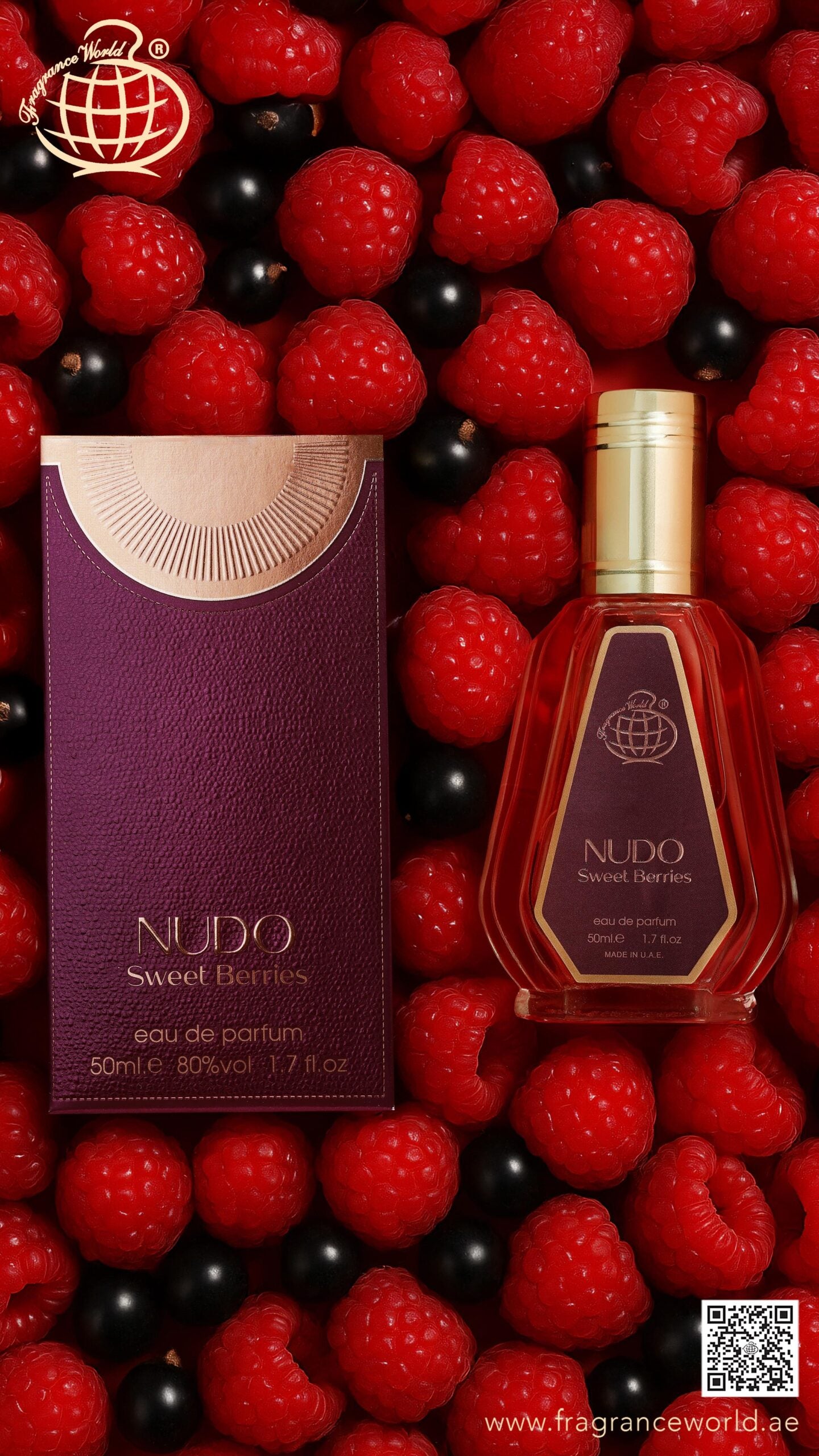 Apa de Parfum Nudo Sweet Berries by Fragrance World, Femei, 50 ml