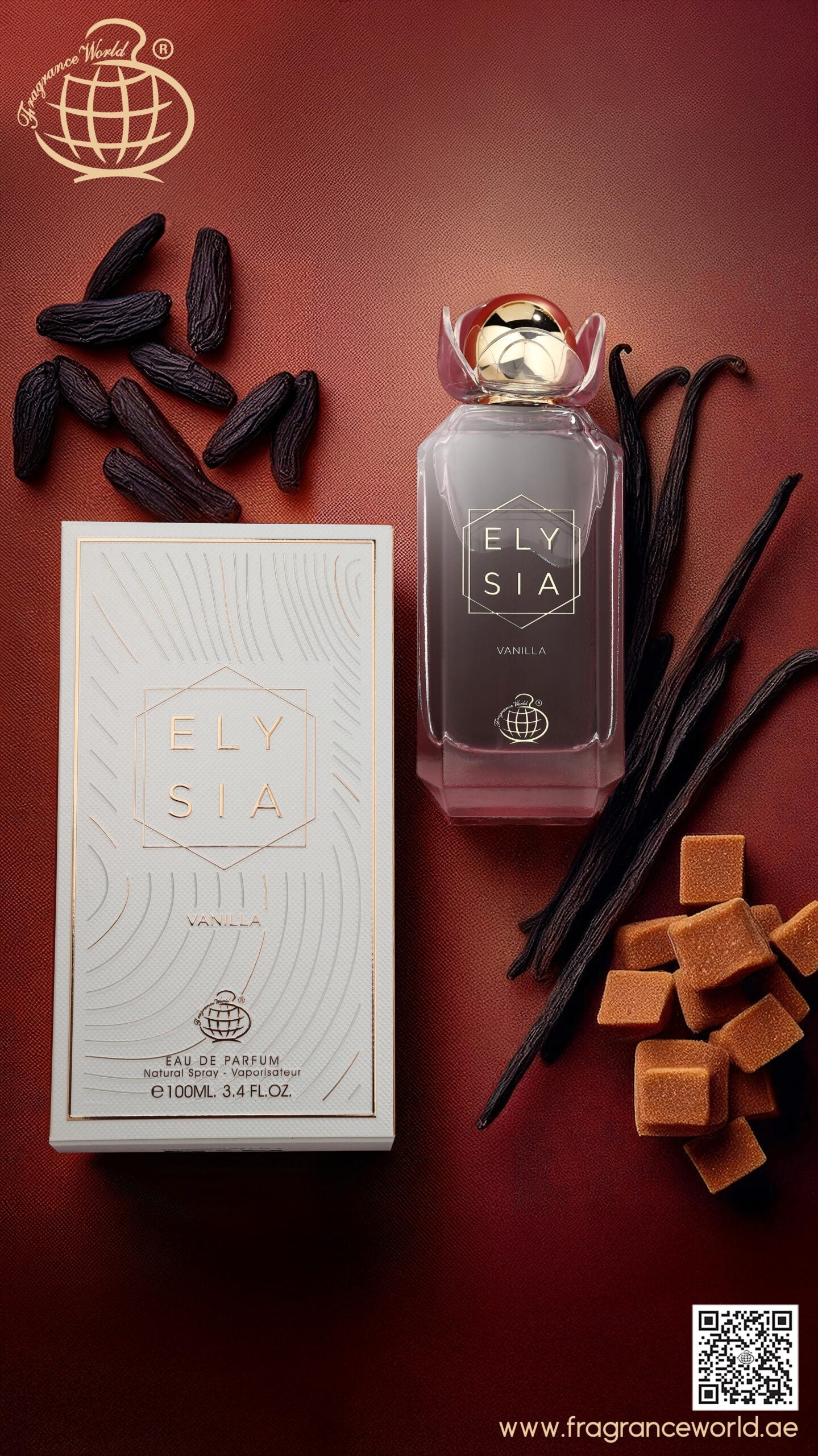 Apa de Parfum Elysia Vanilla by Fragrance World, Femei, 100 ml
