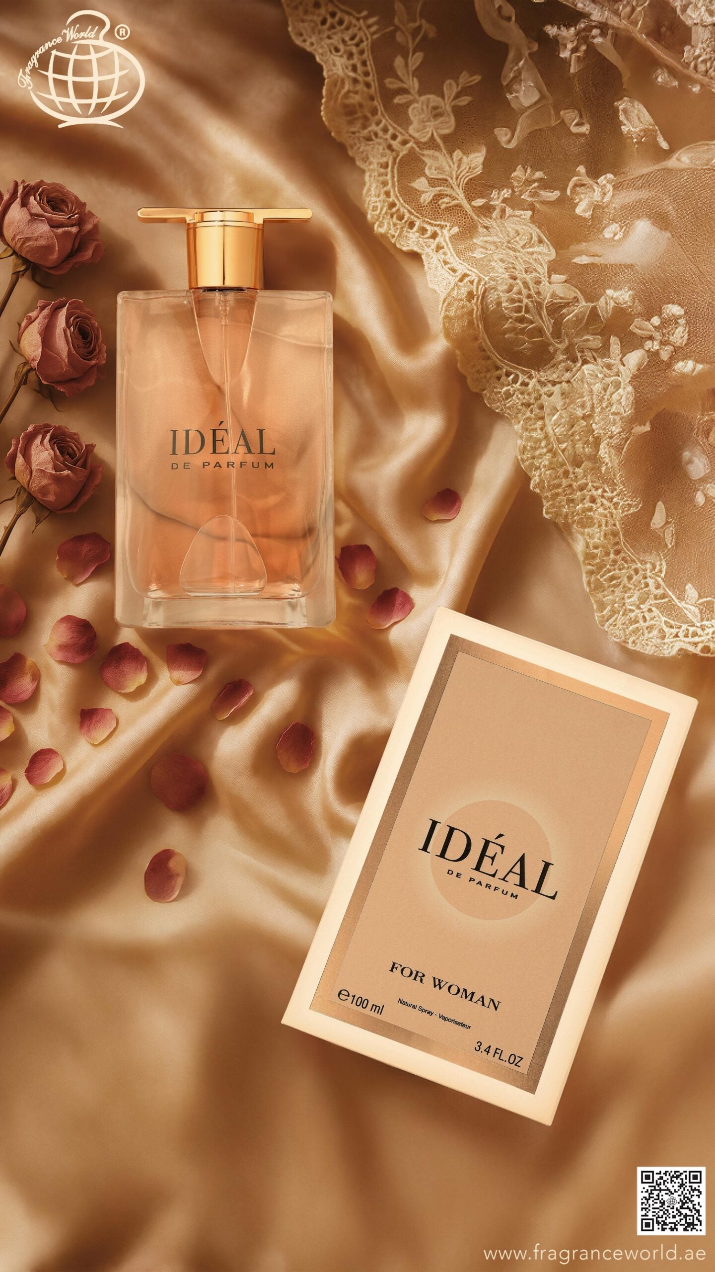 Apa de Parfum Ideal For Women Perfume by Fragrance World, Femei, 100 ml