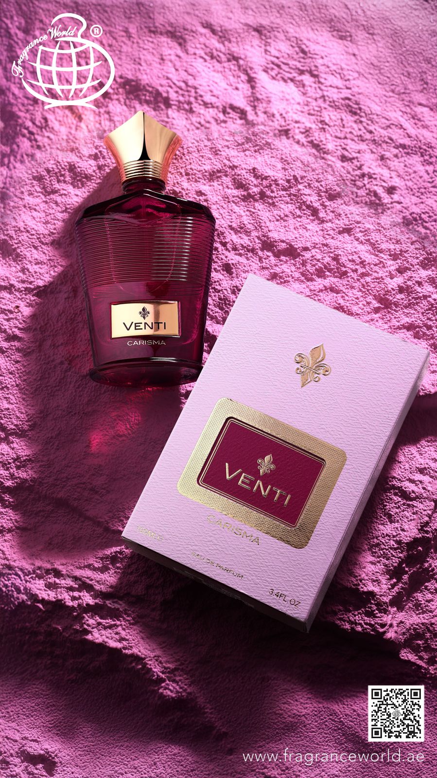 Apa de Parfum Venti Carisma by Fragrance World, Femei, 100 ml