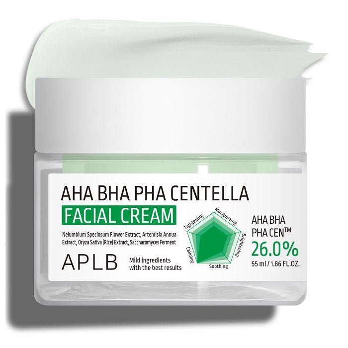 AHA BHA PHA CENTELLA FACIAL CREAM - Crema Multifunctionala Pentru Exfoliere Blanda