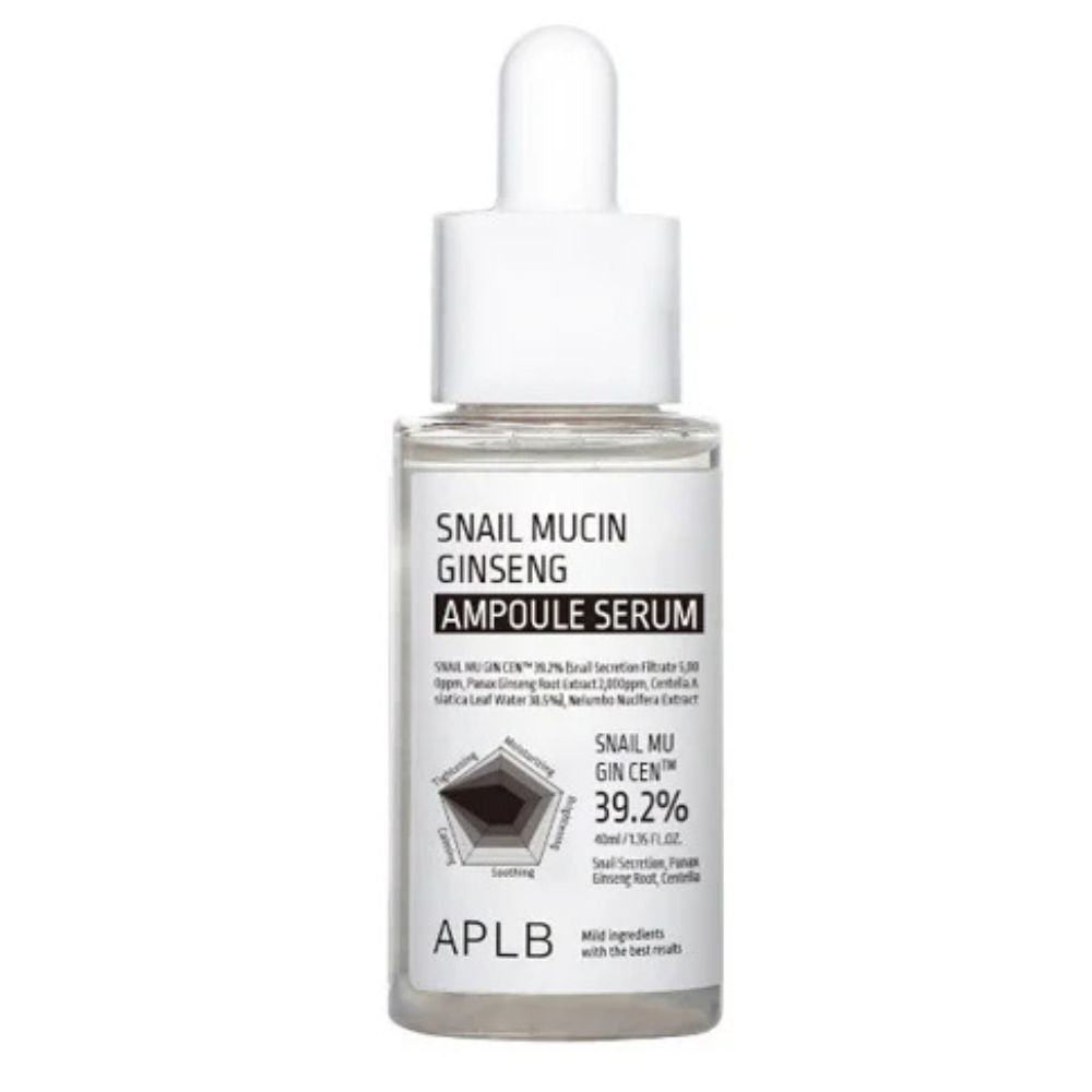 APLB Snail Mucin Ginseng Ampoule Serum, 40ml