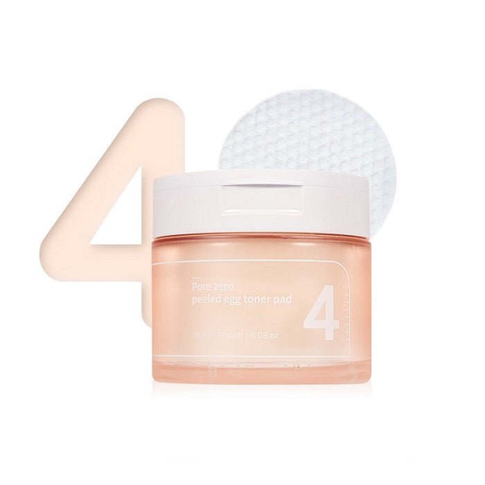 NO.4 PORE ZERO PEELED EGG TONER PAD - Dischete Imbibate In Toner Pentru Tonifiere