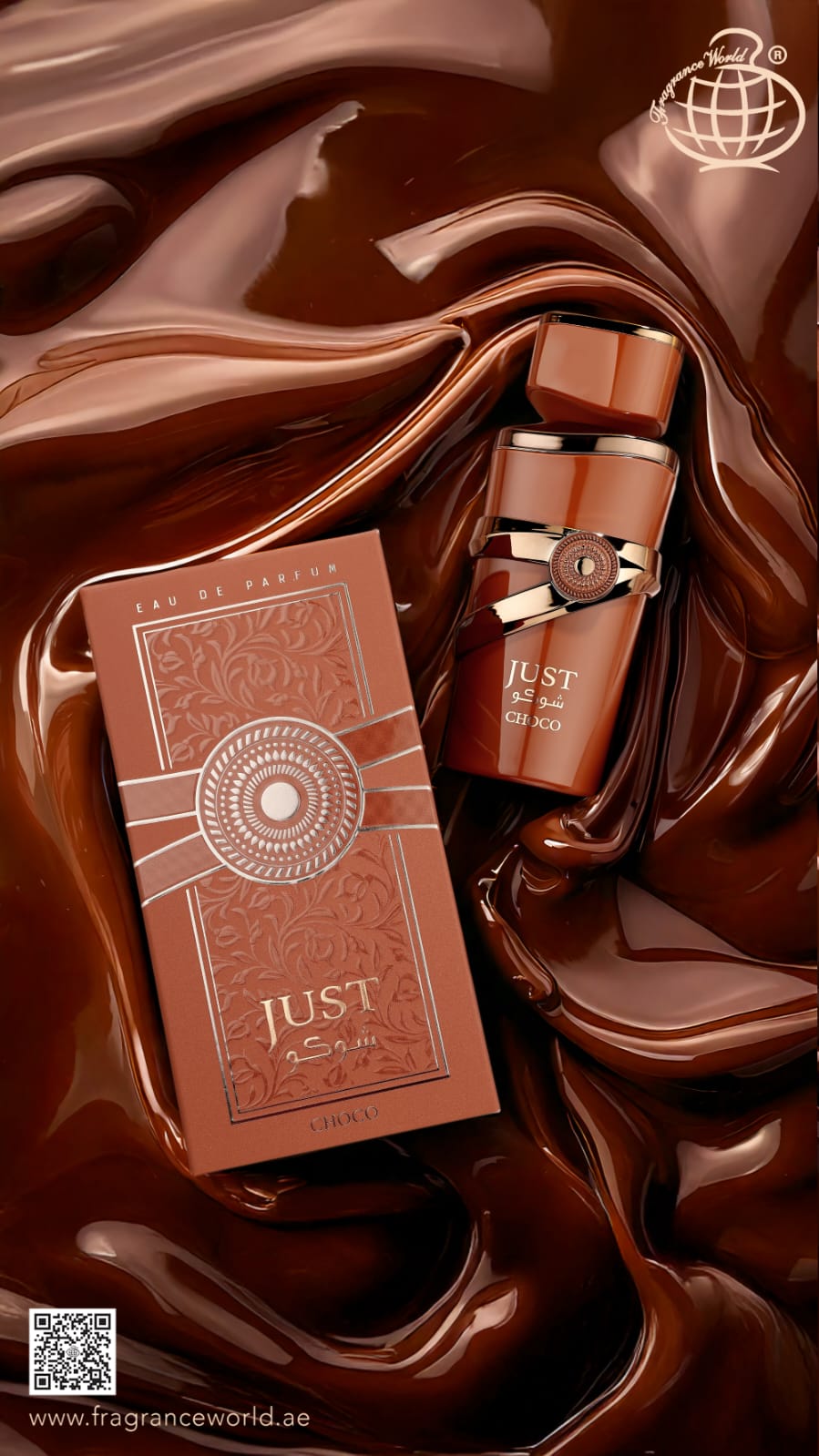 Apa de Parfum Fragrance World, Just Choco, Unisex, 100 ml