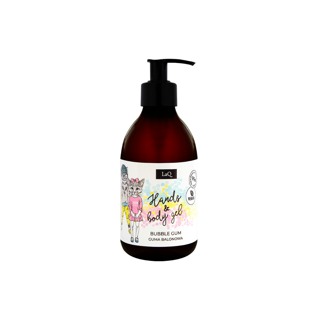 Gel de curatare pentru maini si corp pentru copii bubble gum, 300ml | LaQ