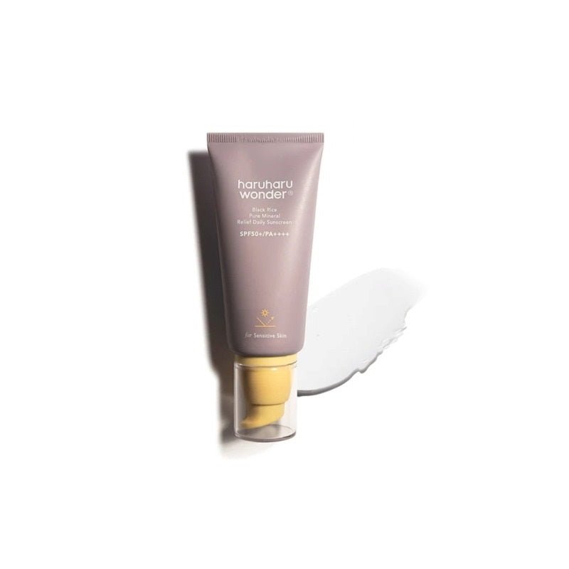 BLACK RICE PURE MINERAL RELIEF DAILY SUNSCREEN SPF50+/PA++++ - Crema Cu Protectie Solara Fara Parfum Pentru Pielea Sensibila