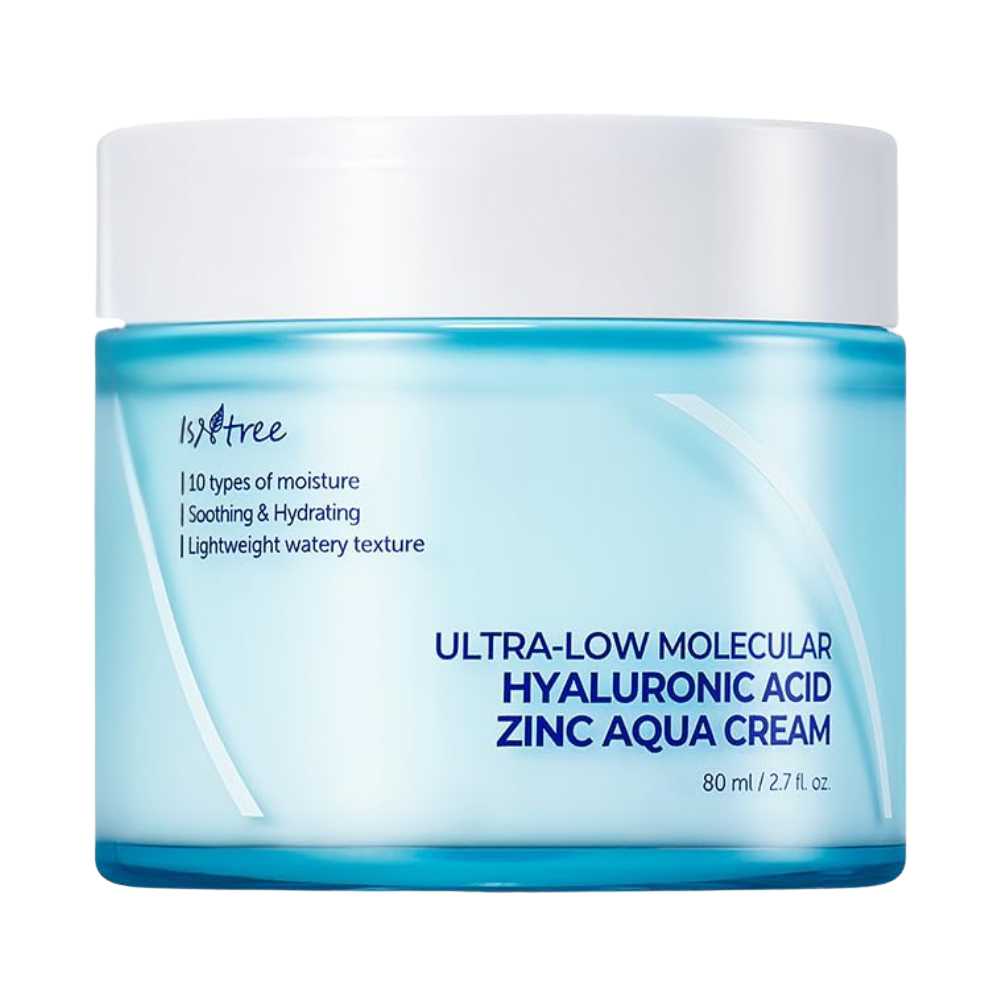 Isntree Ultra-Low Molecular Hyaluronic Acid Zinc Aqua Cream, 80ml