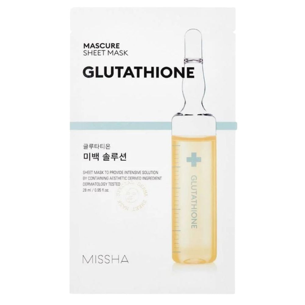 Missha Mascure Whitening Solution Sheet Mask Glutathione, 28ml