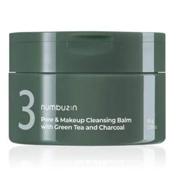 Numbuzin No.3 Pore & Makeup Cleansing Balm (Green Tea & Charcoal), 85g