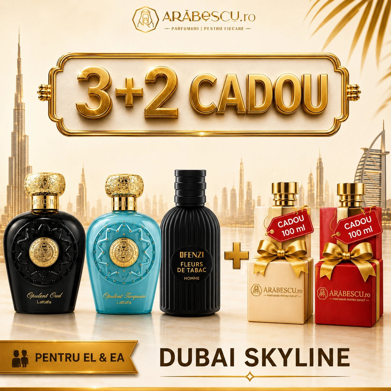 Opulent Oud + Opulent Dubai + Tobacco Vanille Fleurs + 2xParfumuri Cadou