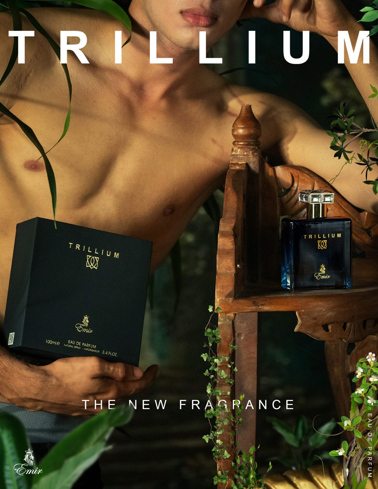 Apa de Parfum Emir, Trillium, Barbati, 100 ml