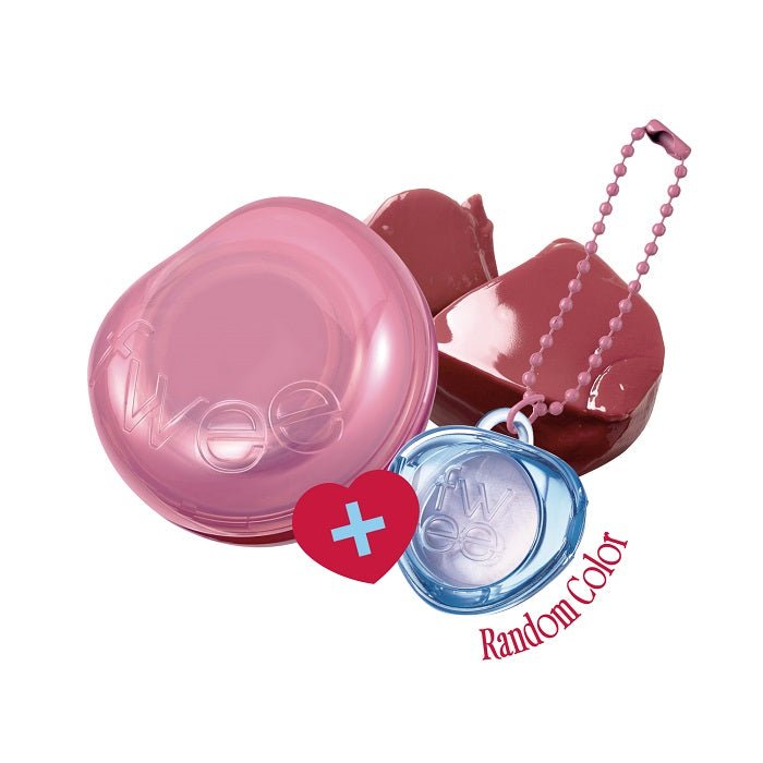KEYRING LIP&CHEEK GLOWY JELLY POT JS01 ROSY GLAZE - Blush 2 In 1 Cu Breloc Pentru Retusuri