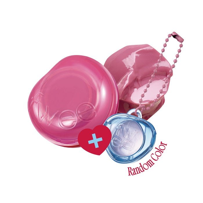 KEYRING LIP&CHEEK GLOWY JELLY POT JP03 SWEETS - Blush 2 In 1 Cu Breloc Pentru Retusuri