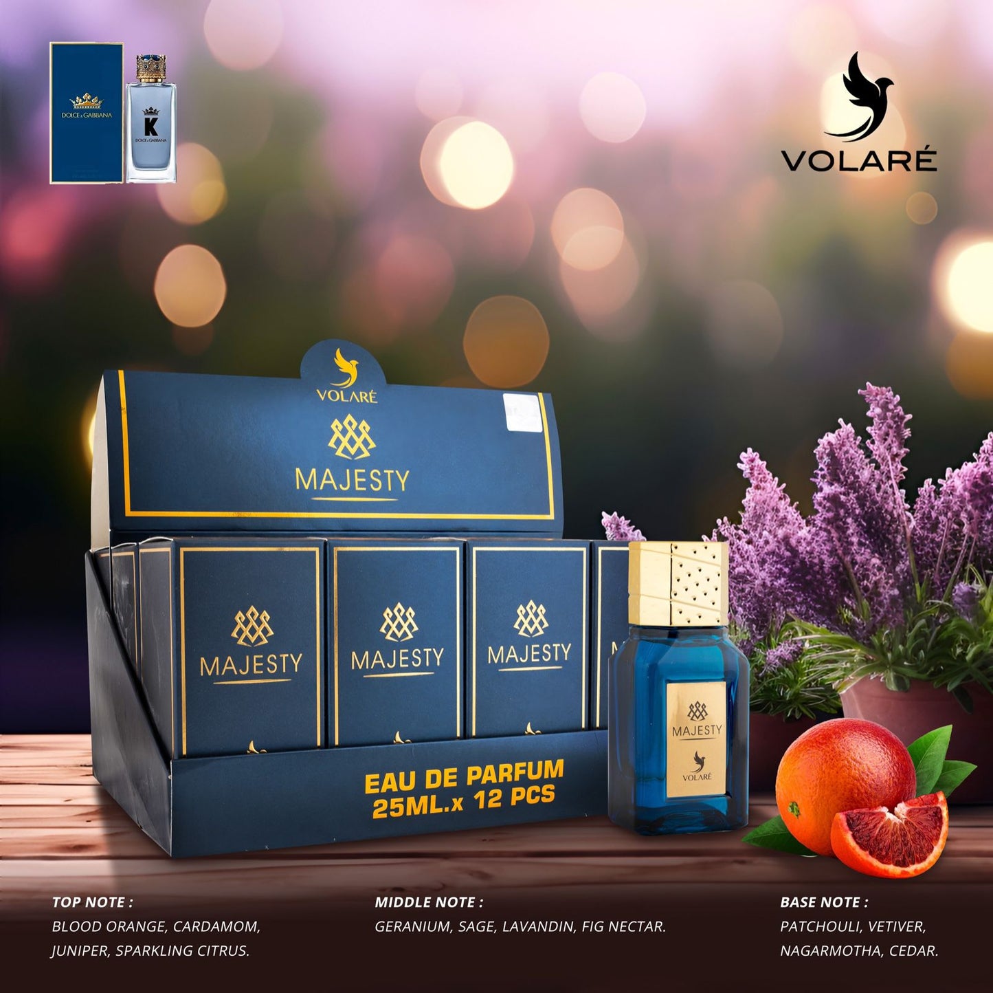 Apa de Parfum Volare Majesty, Barbati, 25 ml