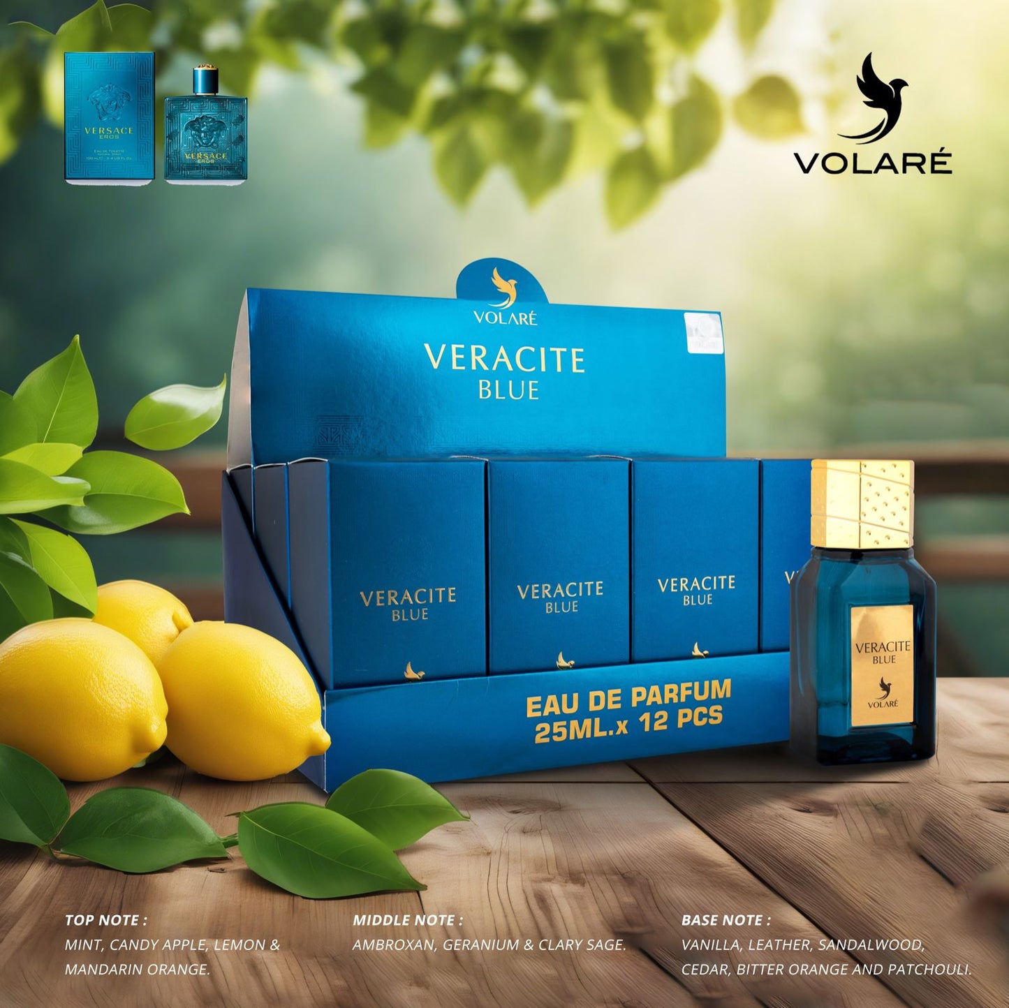 Apa de Parfum Volare Veracite Blue, Barbati, 25 ml