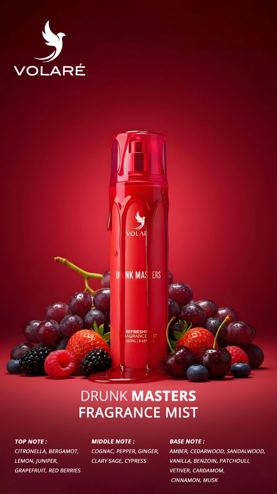 Body Mist Volare Drunk Masters, Unisex, 250 ml
