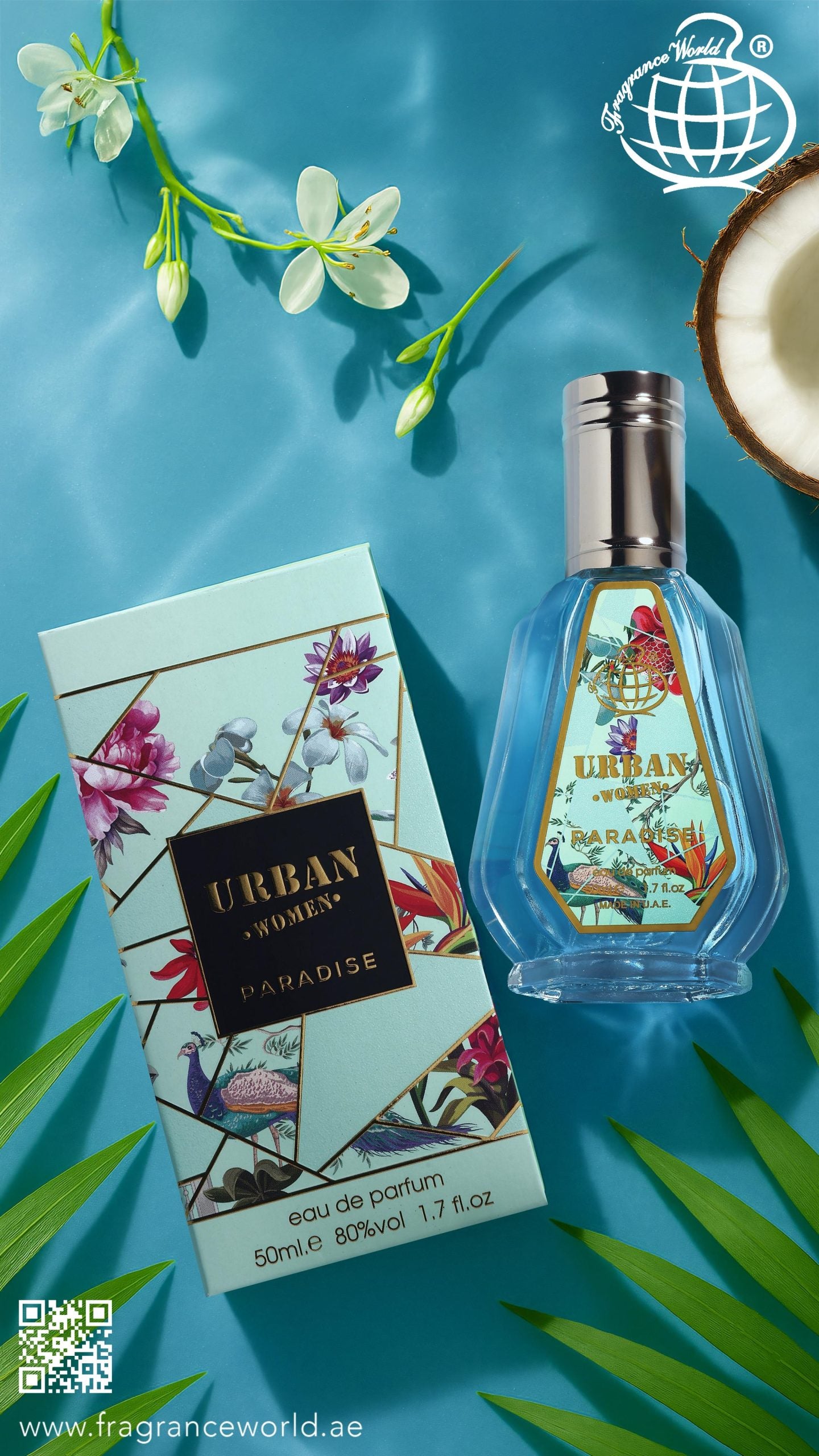 Apa de Parfum Urban Women Paradise by Fragrance World, Femei, 50 ml
