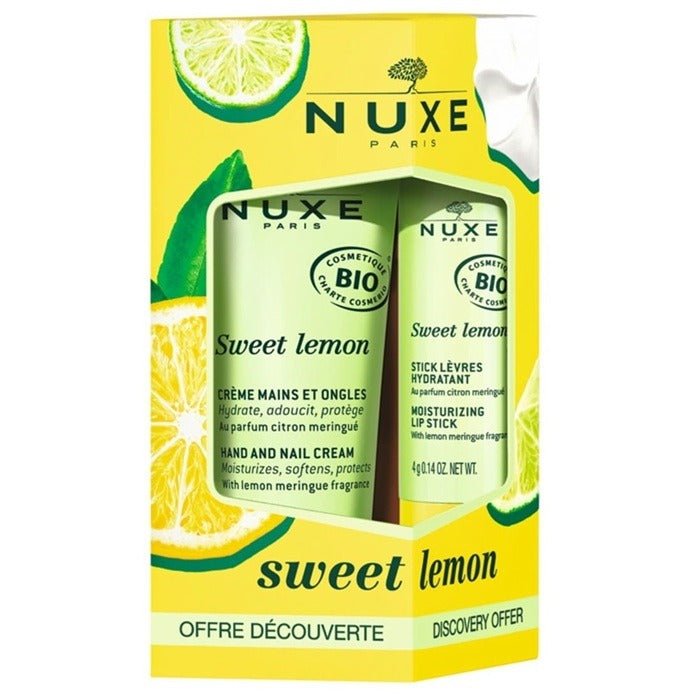 SET SWEET LEMON - Crema Pentru Maini Si Unghii + Stick De Buze