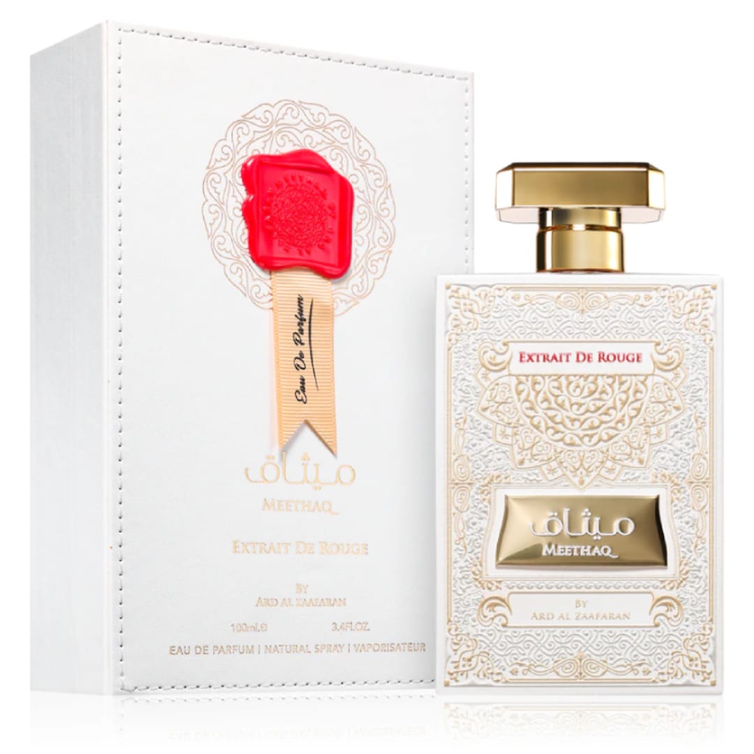 Apa de Parfum Meethaq Extrait de Rouge, Ard Al Zaafaran, Unisex – 100ml