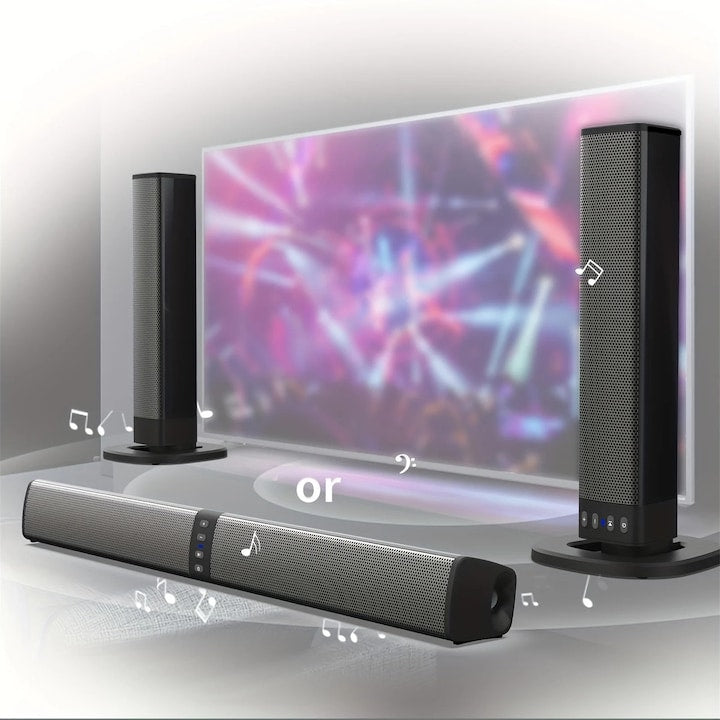 Boxa sunet TV YANYXR 20W compacta Bluetooth 49x5x5cm negru