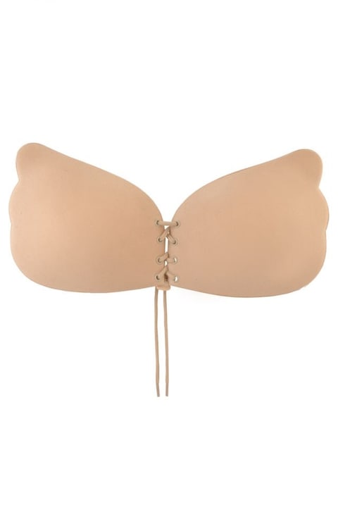 Sutien Sexy Invizibil Push up Silicon Auto Adeziv Fara Bretele Snur Bej marime B