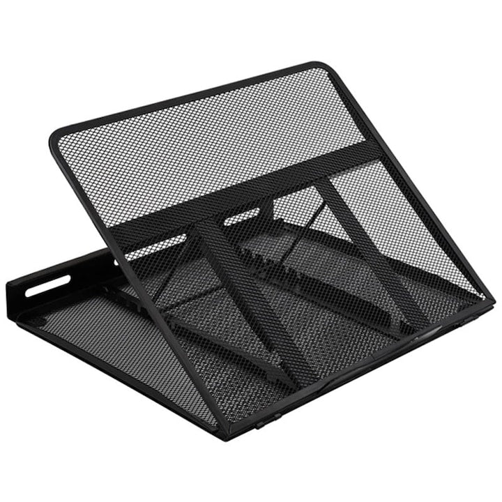Suport Laptop 10-17.3‘’ Pliabil Omelivon Lnaltime Reglabila 4-21 cm Standul Poate Reglat 7 Niveluri Inaltime Ventilat Portabil Anti-Alunecare Negru