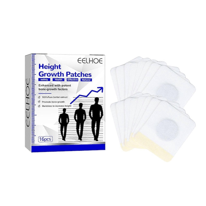 Plasturi de crestere 16 bucati stimulare acupoint plantar 7x6cm pentru adulti si copii