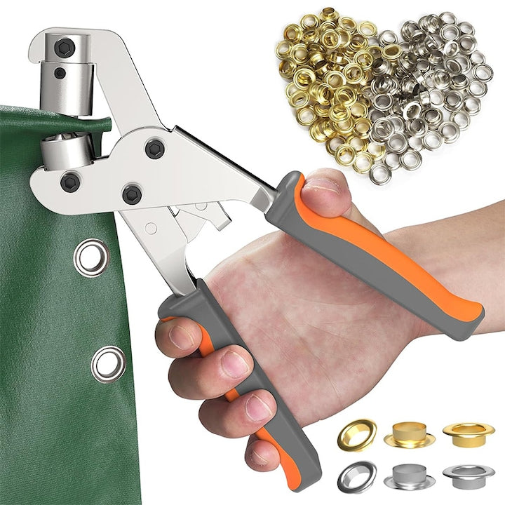 Set de clesti pentru perforare ZOUN 10 5 mm contine 250 de capse aurii + 250 de capse argintii otel calit argintiu/auriu Blocuri de Craciun