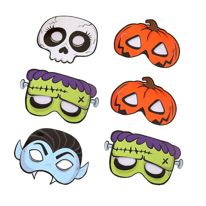 Set de 6 masti de Halloween ZOUN tema de groaza pentru petreceri festivaluri baluri 21 x 16 5 cm multicolor