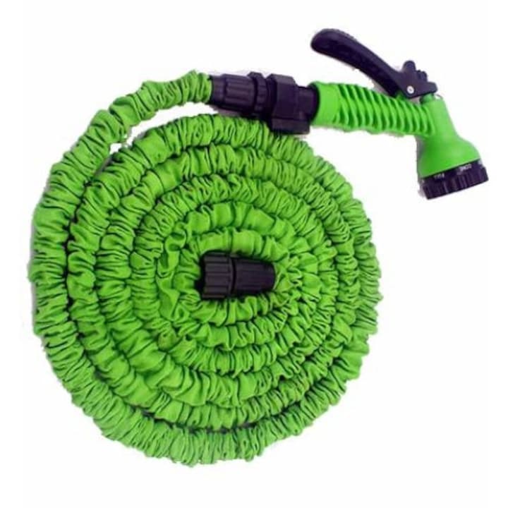 Furtun Extensibil de Gradina cu Pistol Multifunctional pentru Udat Lungime 30m