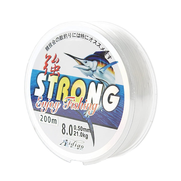 Fir de pescuit monofilament JENUOS transparent 200m rezistenta 21kg
