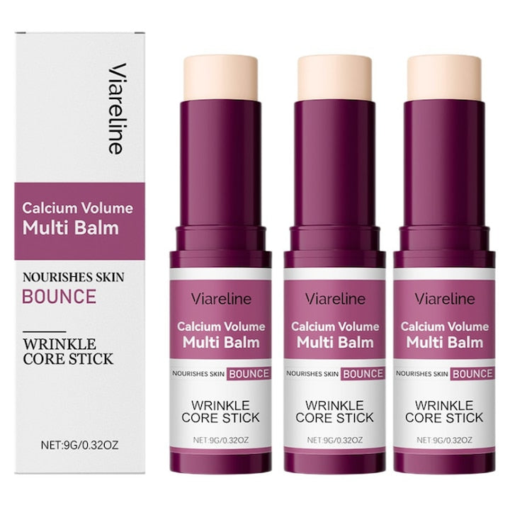 Set 3 crema hidratanta cu calciu stick facial anti-rid stick hidratant cu colagen Viareline 9g