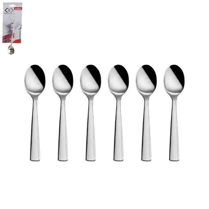 Set linguri espresso Orion Inox 6 buc Argintiu