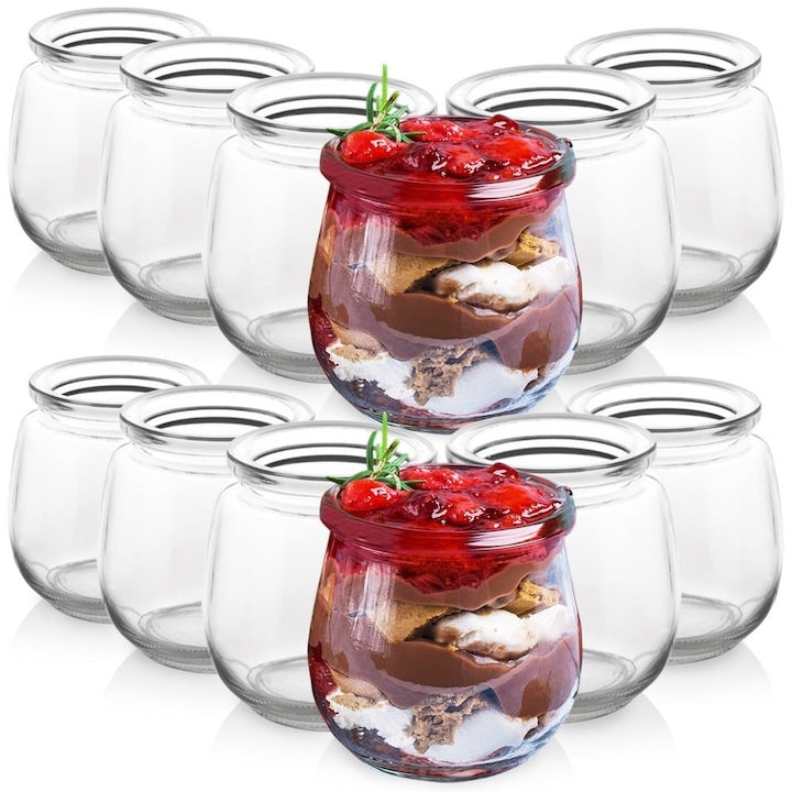 Set De Borcane Din Sticla Orion 8.3x8.5 cm Sticla 300 ml Potrivite Pentru Masina De Spalat Vase Frigider Si Congelator Materiale De Inalta Calitate Transparent