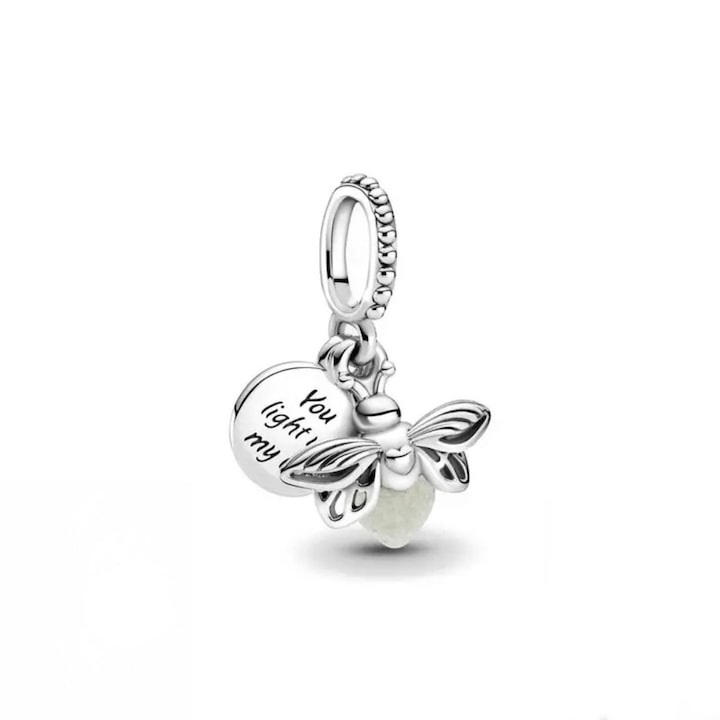 Maf - Talisman din Argint 925 Charm compatibil Pandora licurici fosforescent 1cm