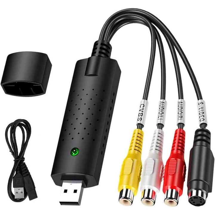 Video/audio capture card Direct DVD/VCD Burning NTSC 720x480@30fps PAL 720x576@25fps USB 2.0 interface with 4 video inputs Compatible with Windows and Mac OS Plastic Black