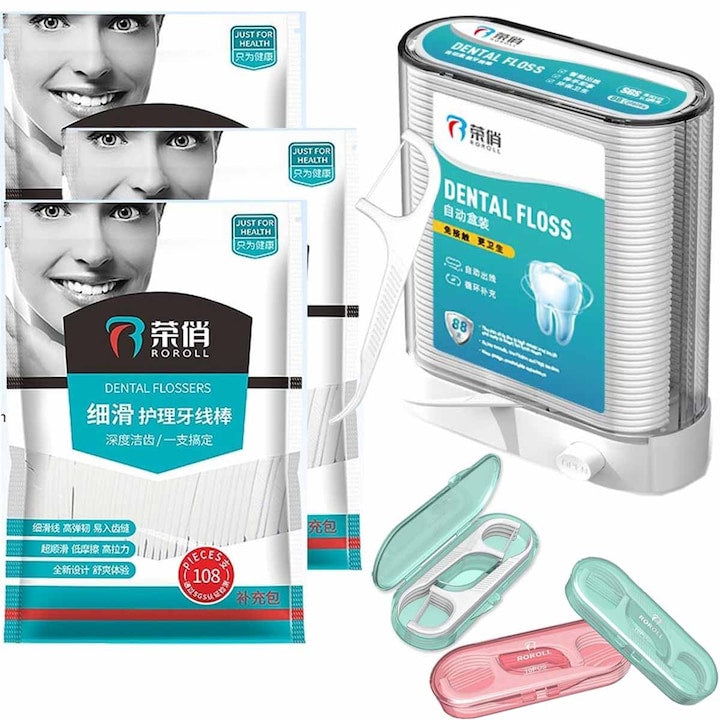 Set Ata dentara 442 buc cu Dispenser Igiena este comoda Multicolor