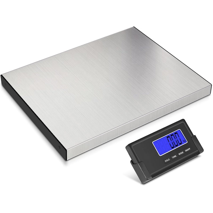 WALALLA Wireless Postal Scale 200kg Capacity 10g Precision Stainless Steel Platform 15x12 inch Black
