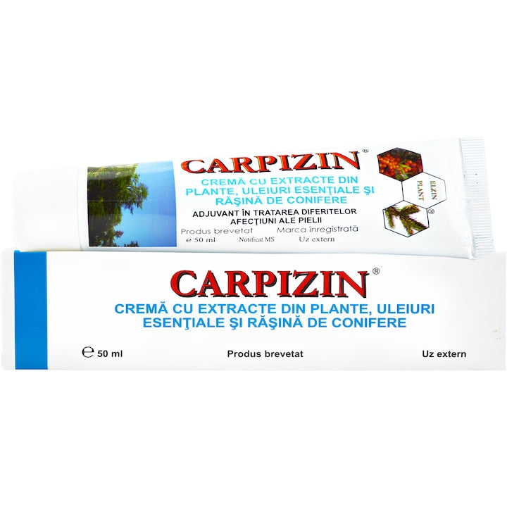 Unguent regenerant pentru rani persistente psoriazis acnee negi si bataturi cu extracte din plante esentiale si rasina conifere 50ml Carpizin