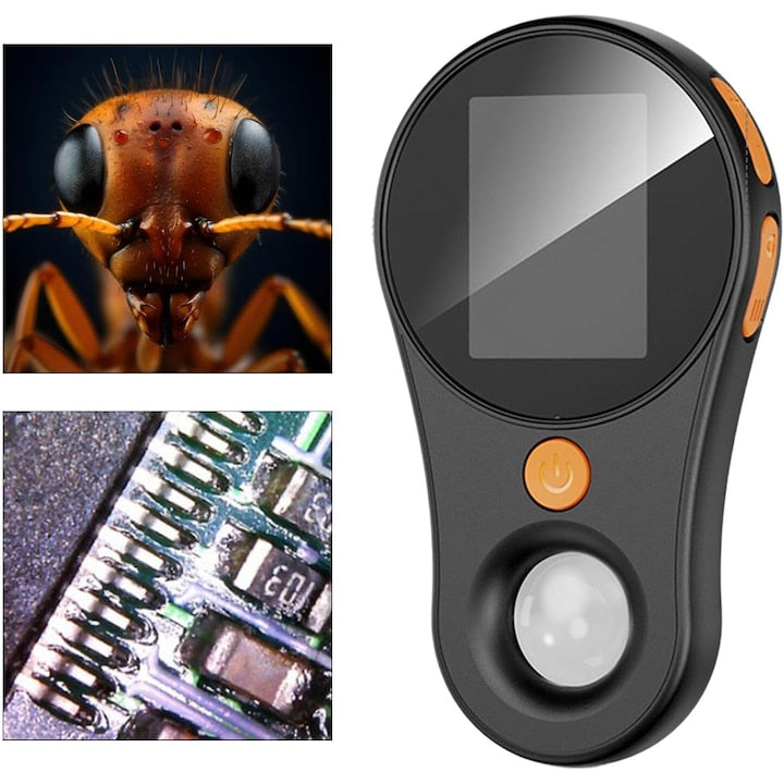WALALLA 2-inch Digital Microscope, 500x, 8 LEDs, for Electronic Repairs, with 32M Storage