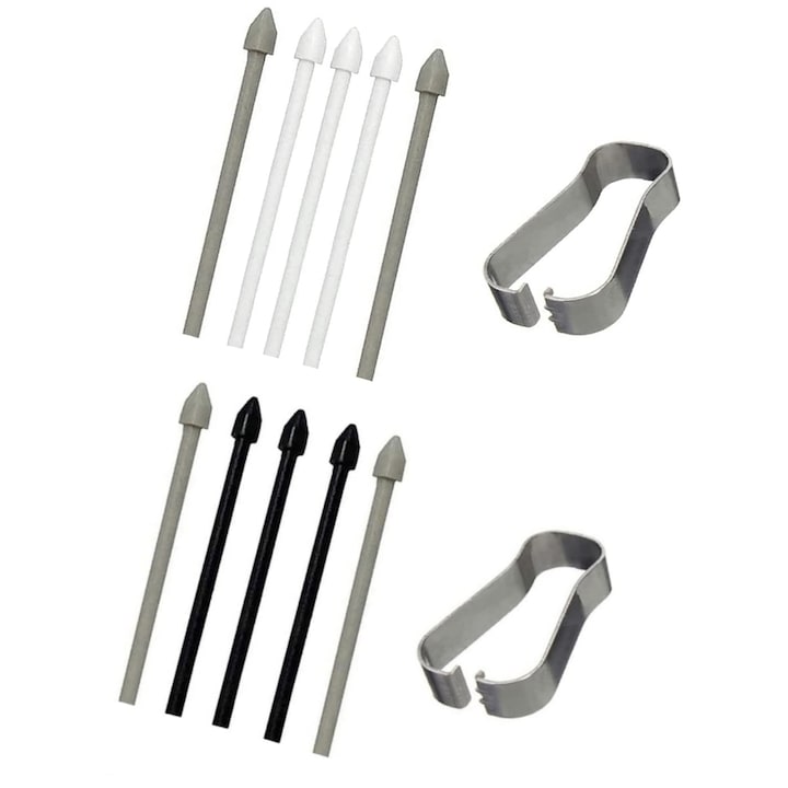 Stylus Nib Replacement Set, 12 Pieces Stylus Pen Accessories for Samsung Galaxy Tab S6/S6LITE/S7/S7+/S7FE, White/Gray