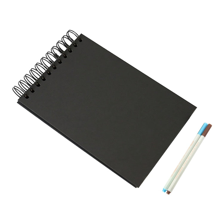 Album foto DIY cu accesorii 80 poze negru 305x215mm