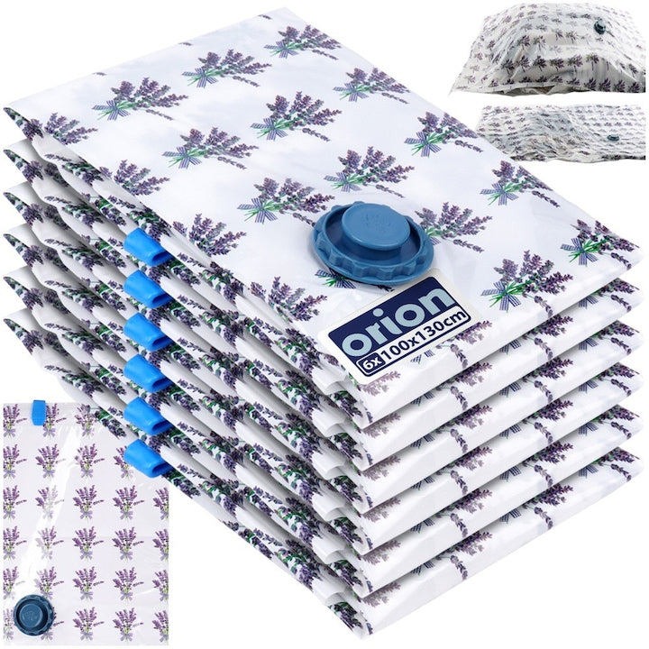 Set 6 Sacii De Vid Orion 130x100 cm Multicolori Rezistenti Functionali Practici Parfumati Cu O Usoara Aroma De Lavanda