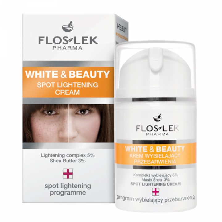 Crema pentru fata FlosLek pentru albire 50 ml