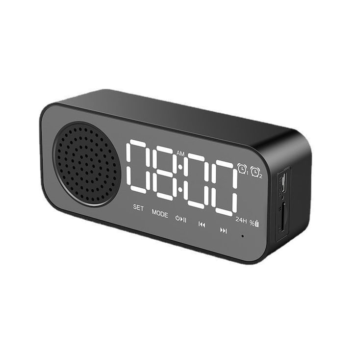 Clock Radio Fantasy Multifunctional alarm clock FM radio LED display Humidity and temperature indicator Independent dual alarm 8 delicate alarm tones Scientific volume Silent operation Snooze mode
