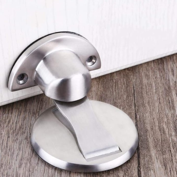 Magnetic door stop Zola, stainless steel, 5 mm thick, silver