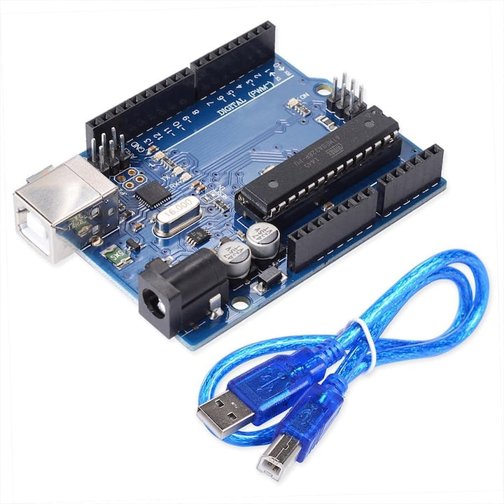 Placa de dezvoltare compatibila Mega Arduino Uno R3 Cu Atmega16U2 USB OUYLAF Albastru
