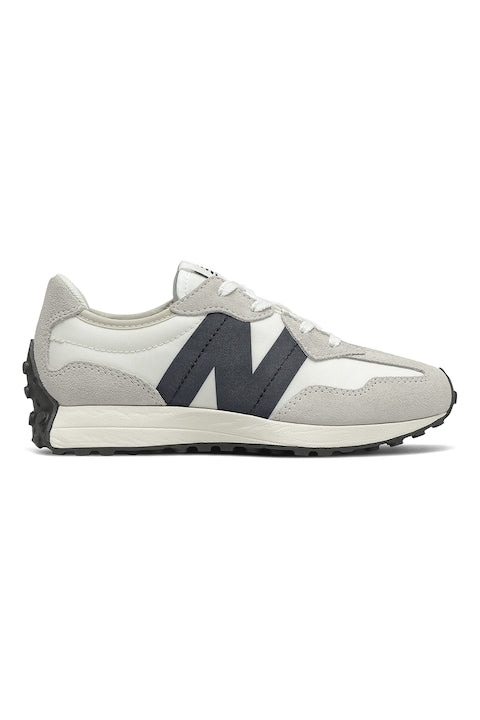 New Balance - Pantofi sport 327 din plasa cu garnituri din piele intoarsa Alb murdar/Grej/Gri inchis 12 rate cu 0% dobândă